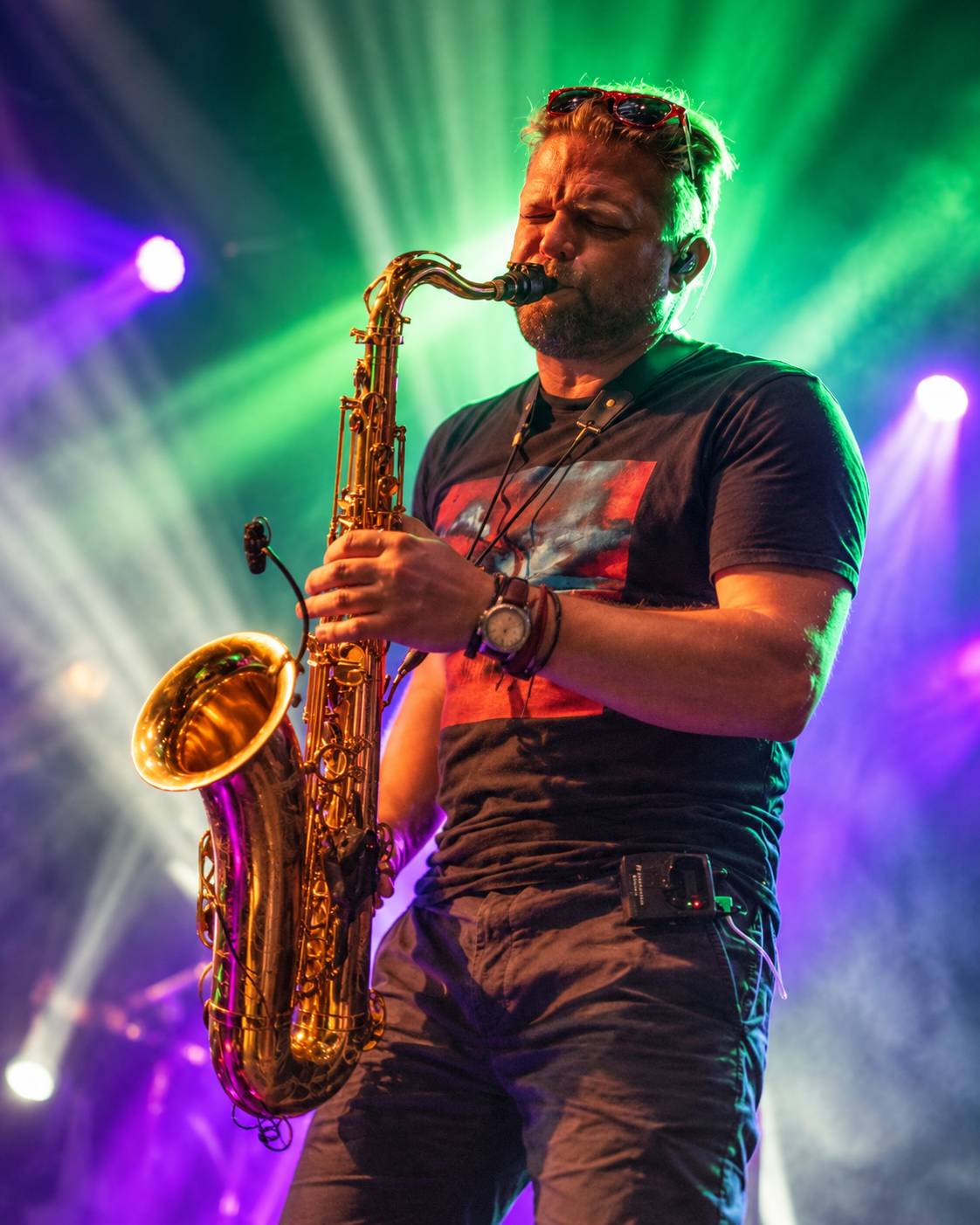 Martin J. Ernst med saxofon